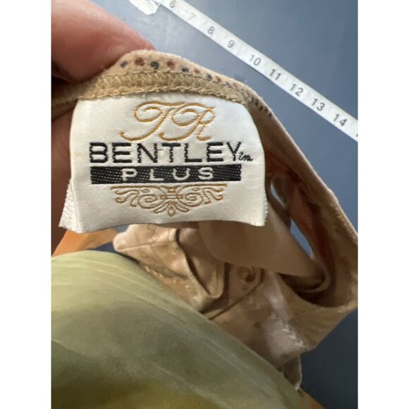 Tan Fringe Button-Up Vest 1X Bentley Plus Aztec Southwestern Rodeo - Picture 7 of 11